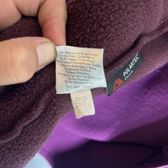 Eddie Bauer POLARTEC Burgandy and Brown Full Zip Front Fleece Jacket Wms X Large - Picture 11 of 11